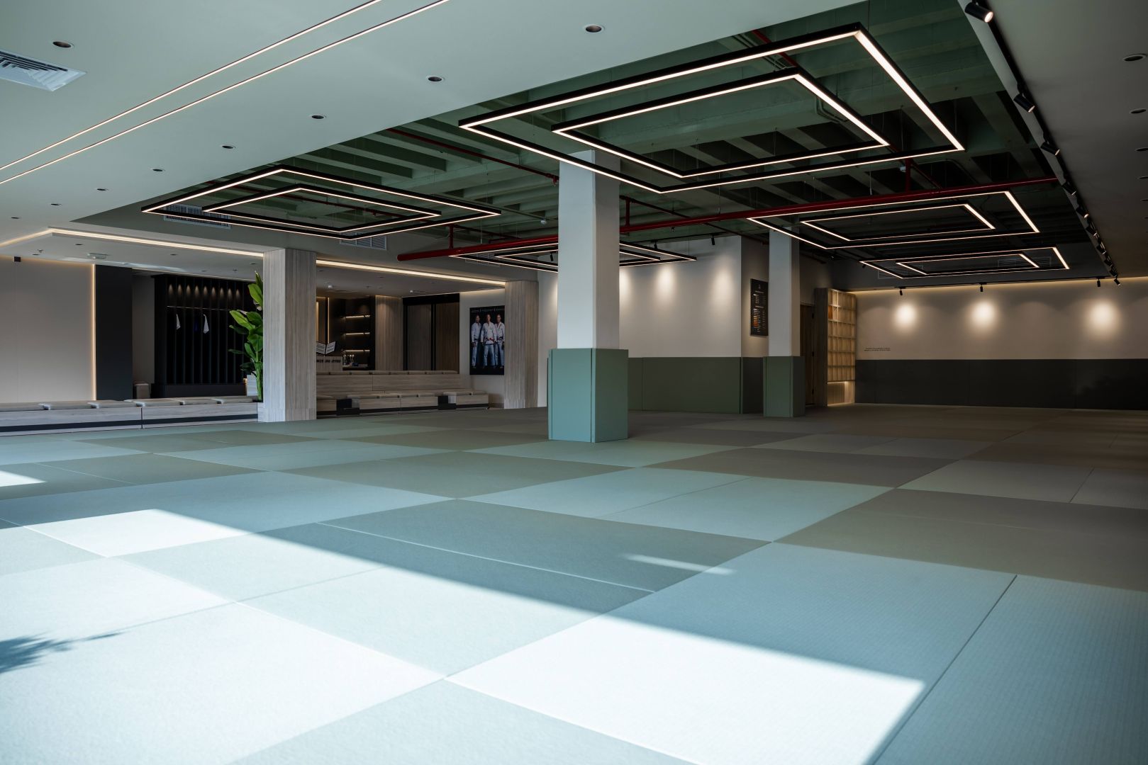 Wide view of the Alliance Jiu Jitsu Kuwait mat space in Shuwaikh