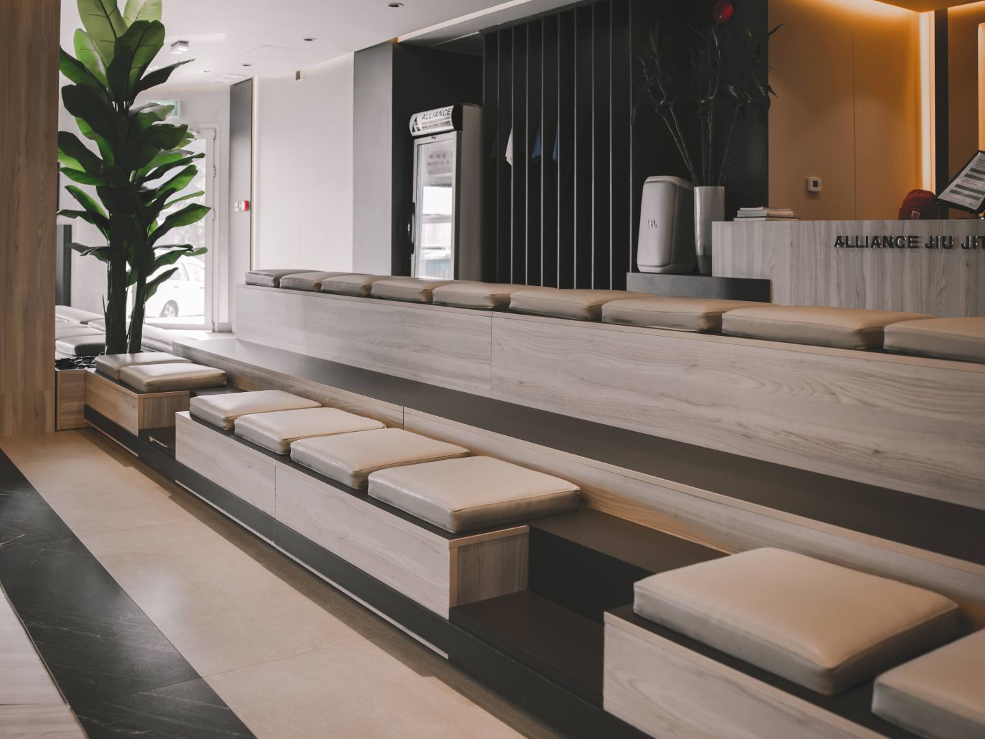 Seating area inside Alliance Jiu Jitsu Kuwait